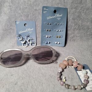 Universal Thread Womens Multicolor Nickle Free Stone Beaded Accessory Bundle